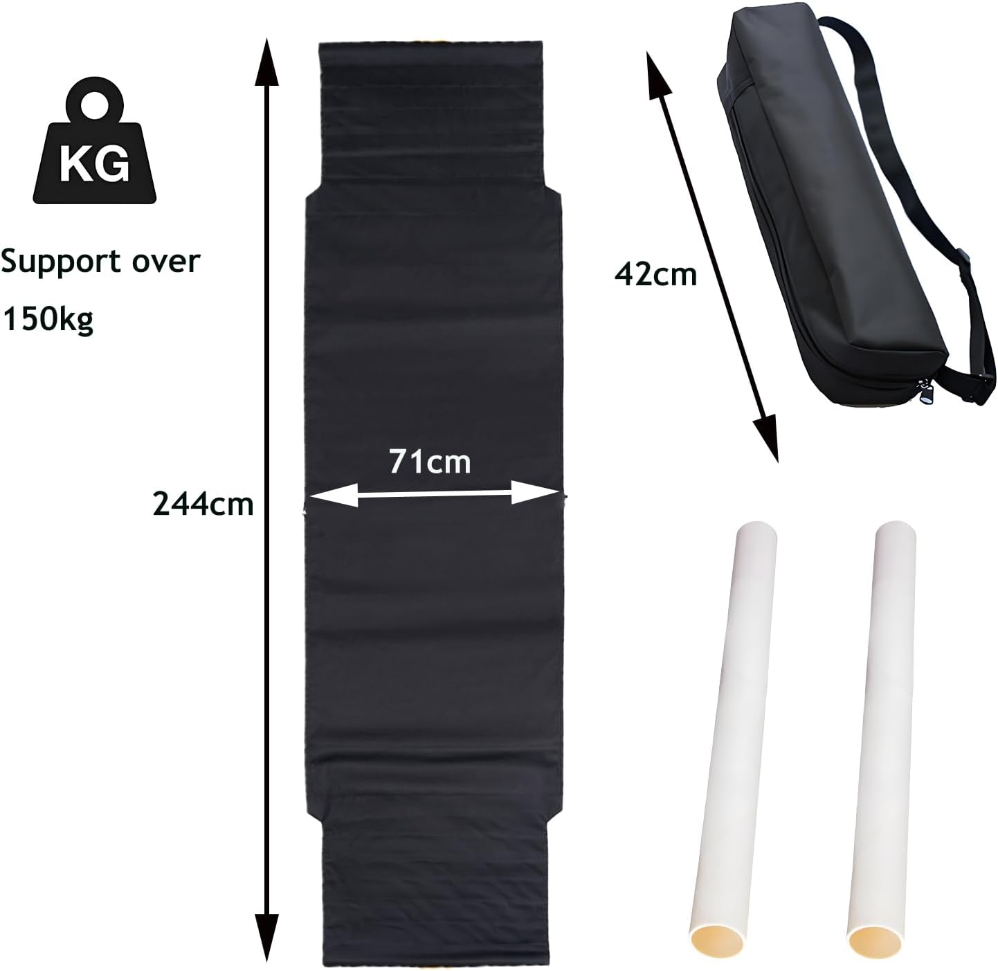 Truck Day Cab Hammock, Semi Truck Sleeping Solution, Black, Support Over 150kg, Comfortable Rest Platform, Best Gift for Driver