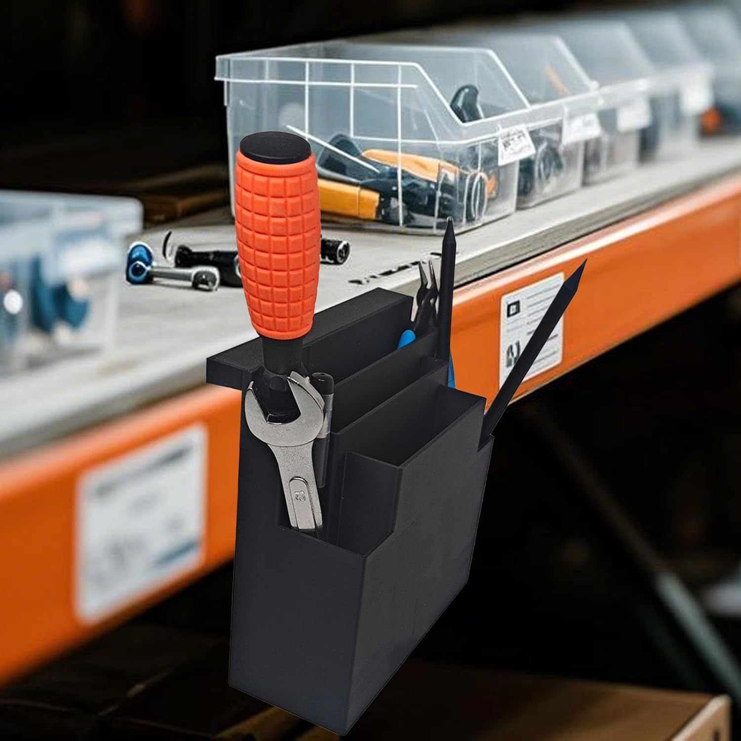 Storage Holder for Mail Carrier USPS/LLV, Detachable Postal Mail Truck Car Organizer, Scanner Clips to it, Pens, Scanner Clips，Small Tools, Markers and compartments for Mail & Forms, Gift for Mailers