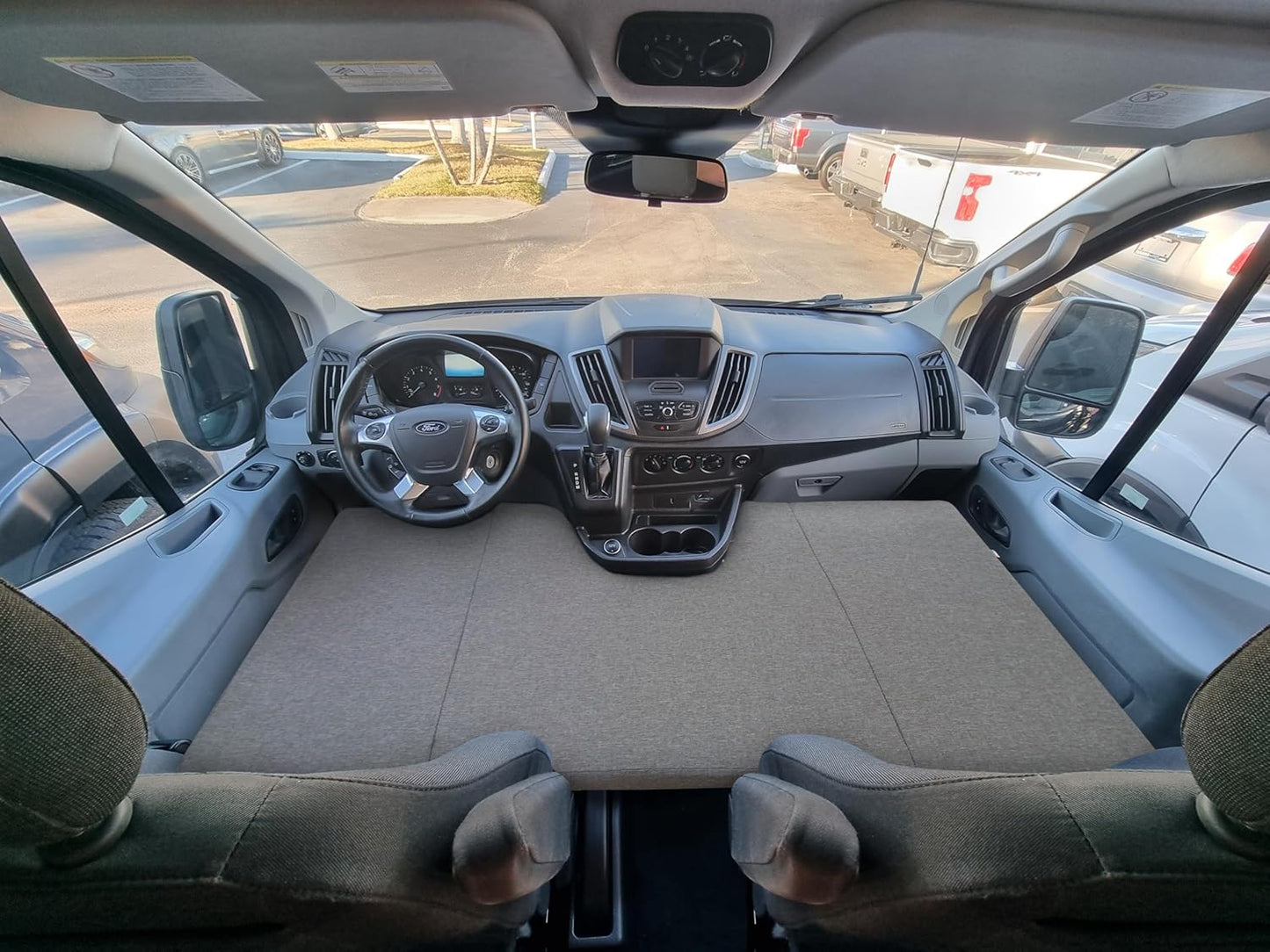 Front Seat Mattress for Ford Transit 150, 250, 350 and Custom Camper RV (2014-2025) Front Cab Bed for Children and Pet